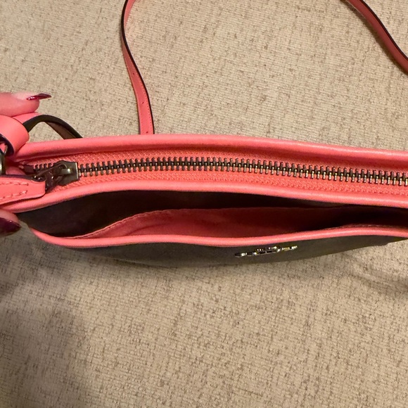 Coach Signature Brown and Pink Crossbody Bag - Picture 5 of 7